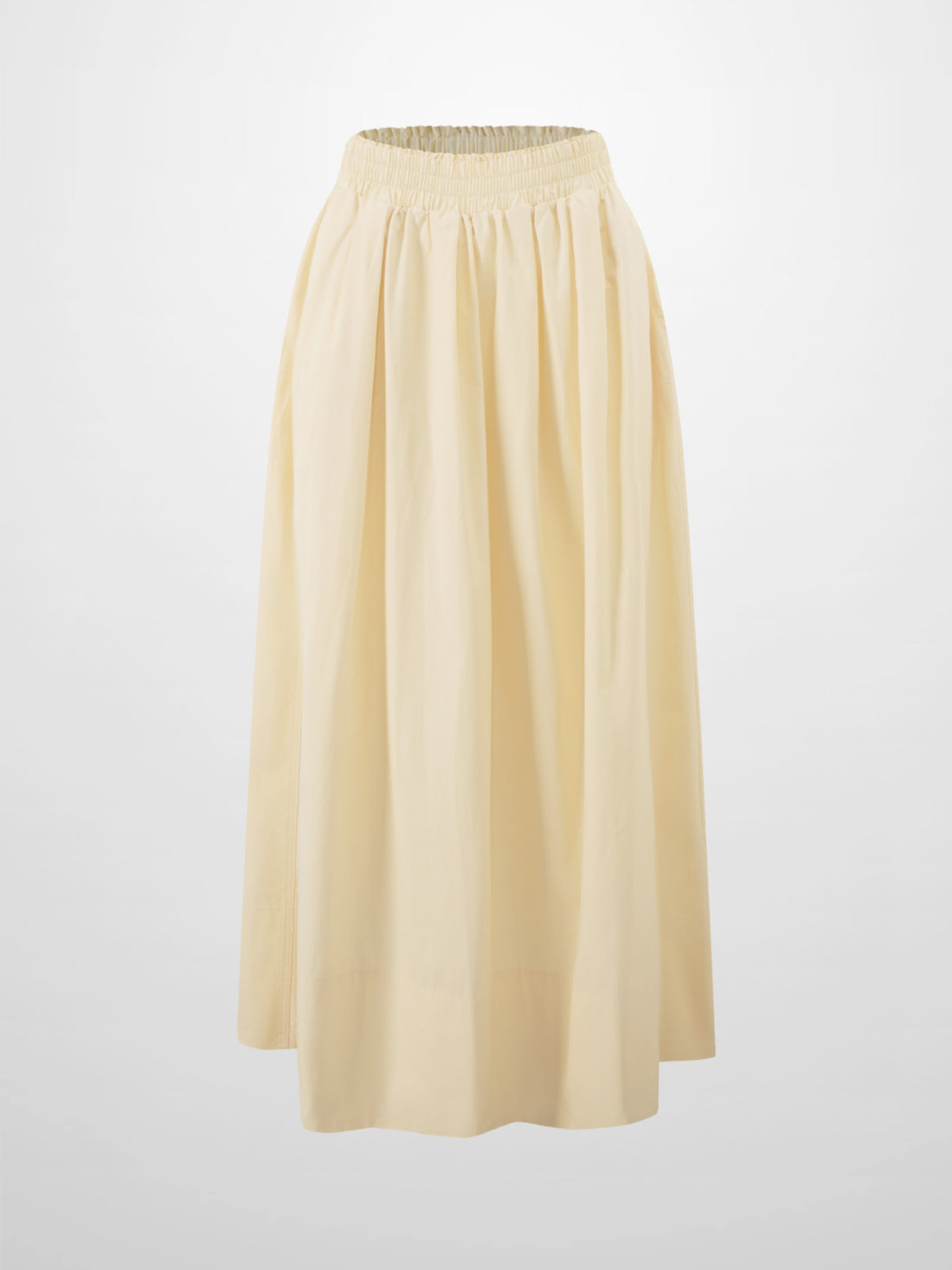 Elastic Waist Gathered Skirt-Yellow