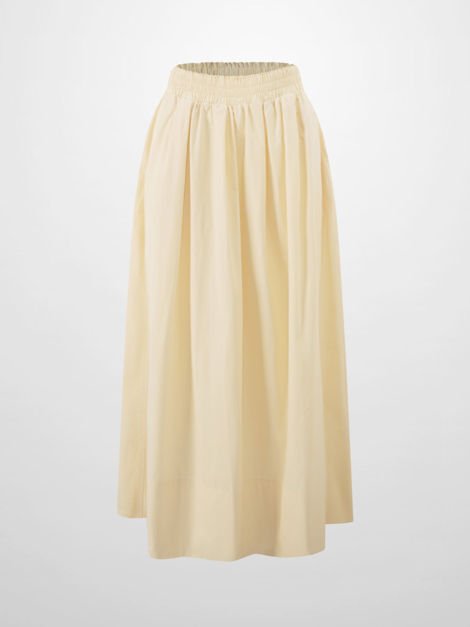 Elastic Waist Gathered Skirt-Yellow