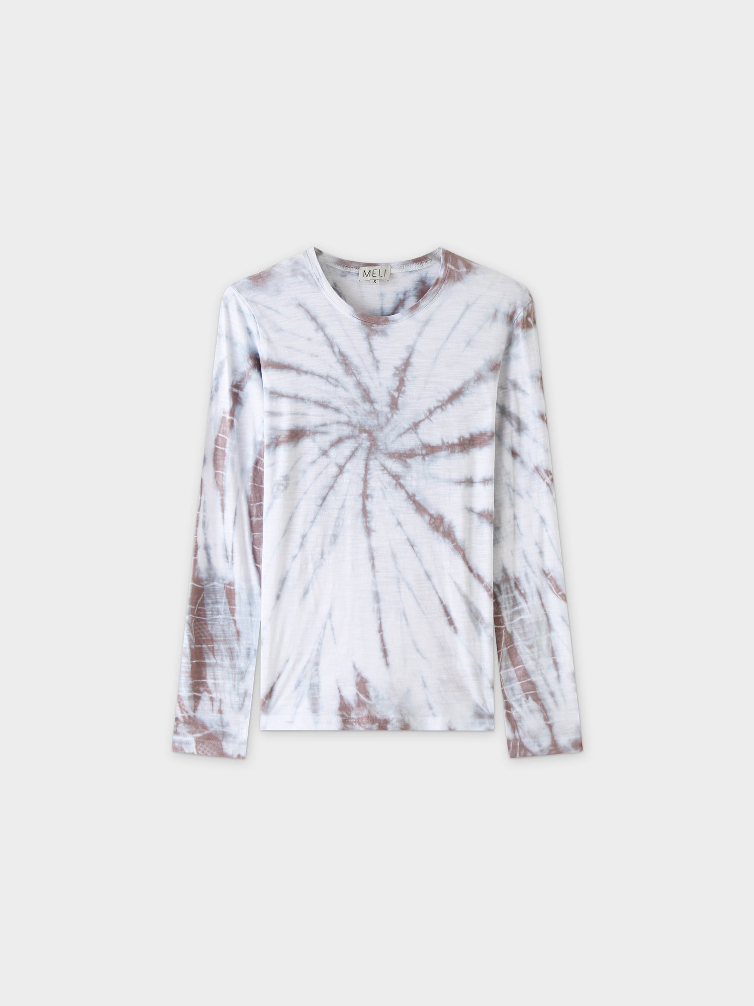 Camiseta Tie Dye Swirl-Gris/Blanco