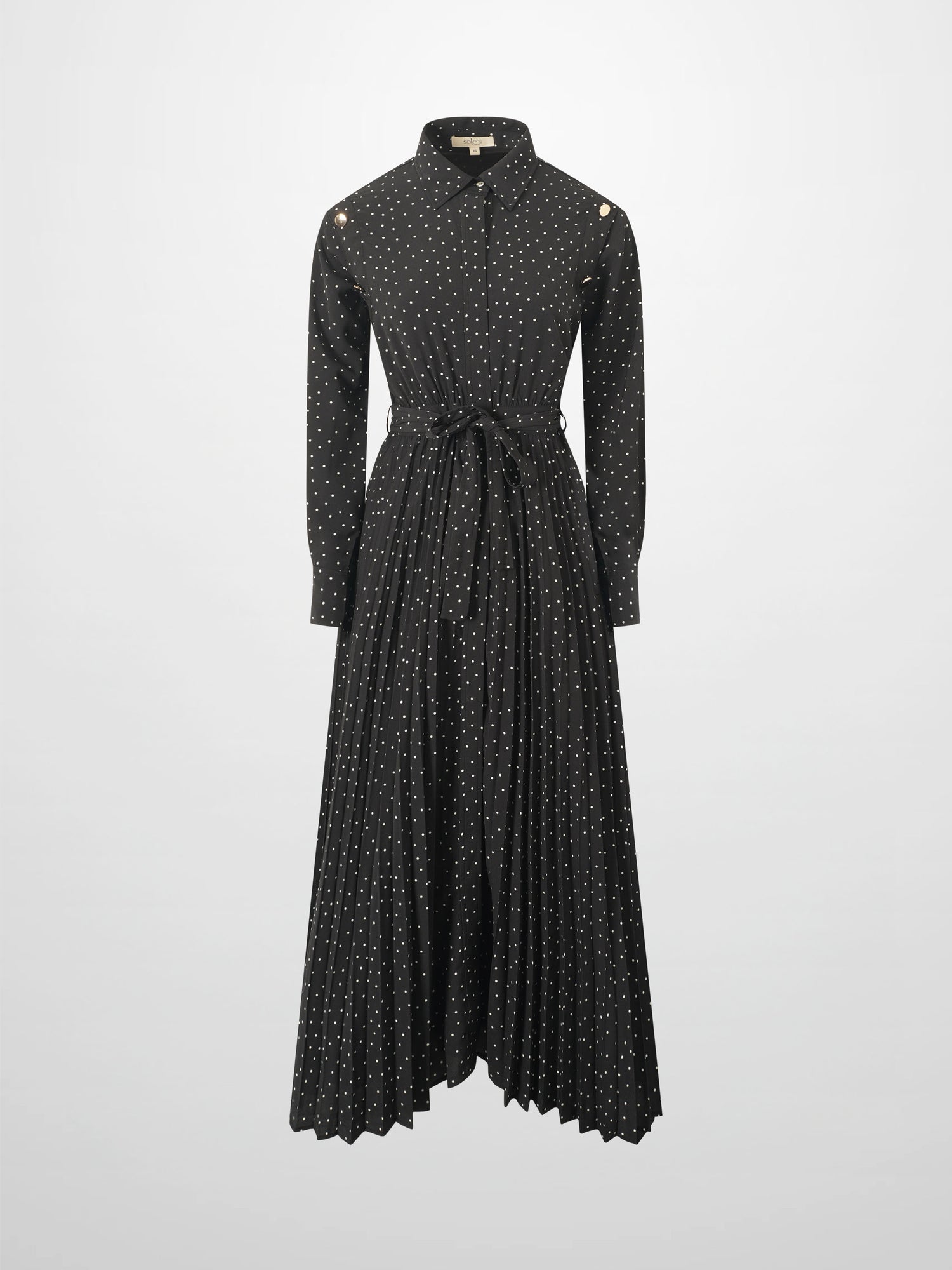 Linda Dress-Black and White Polka Dot