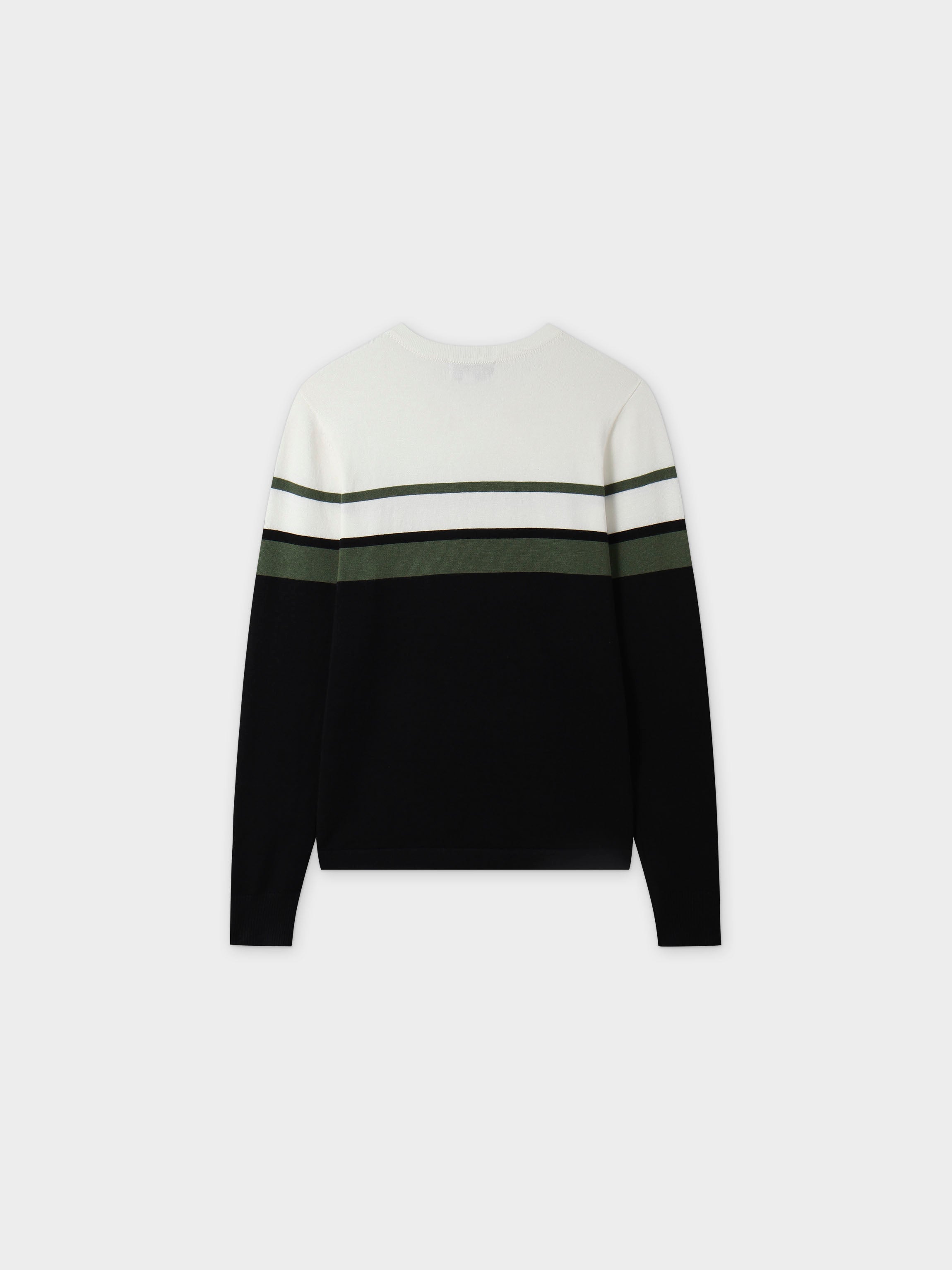 Middle Stripe Sweater-Green