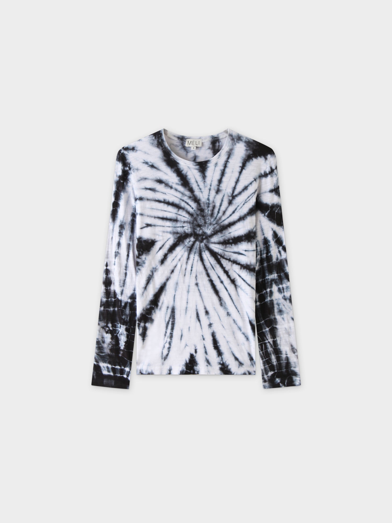 Camiseta Tie Dye Swirl-Negro/Blanco