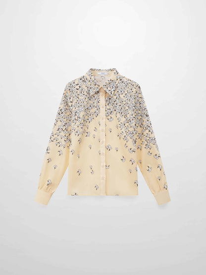 Ombre Flower Blouse-Peach
