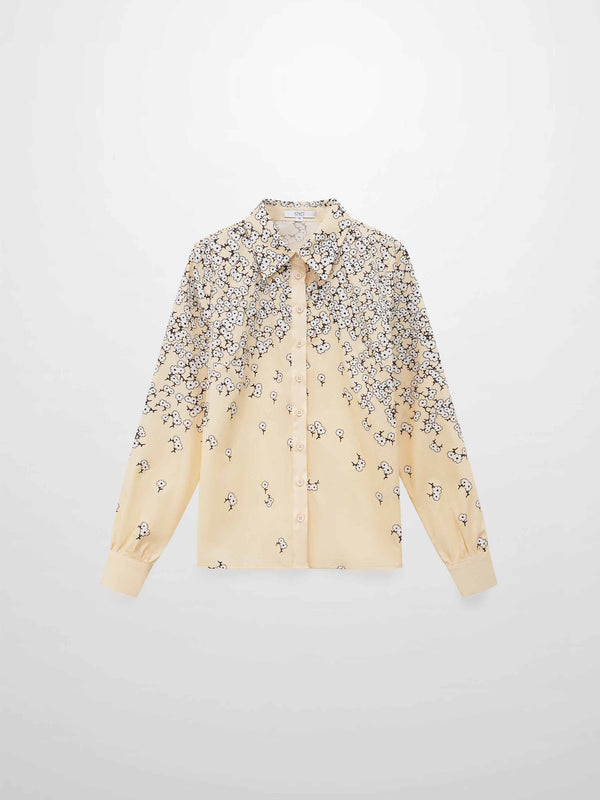 Ombre Flower Blouse-Peach