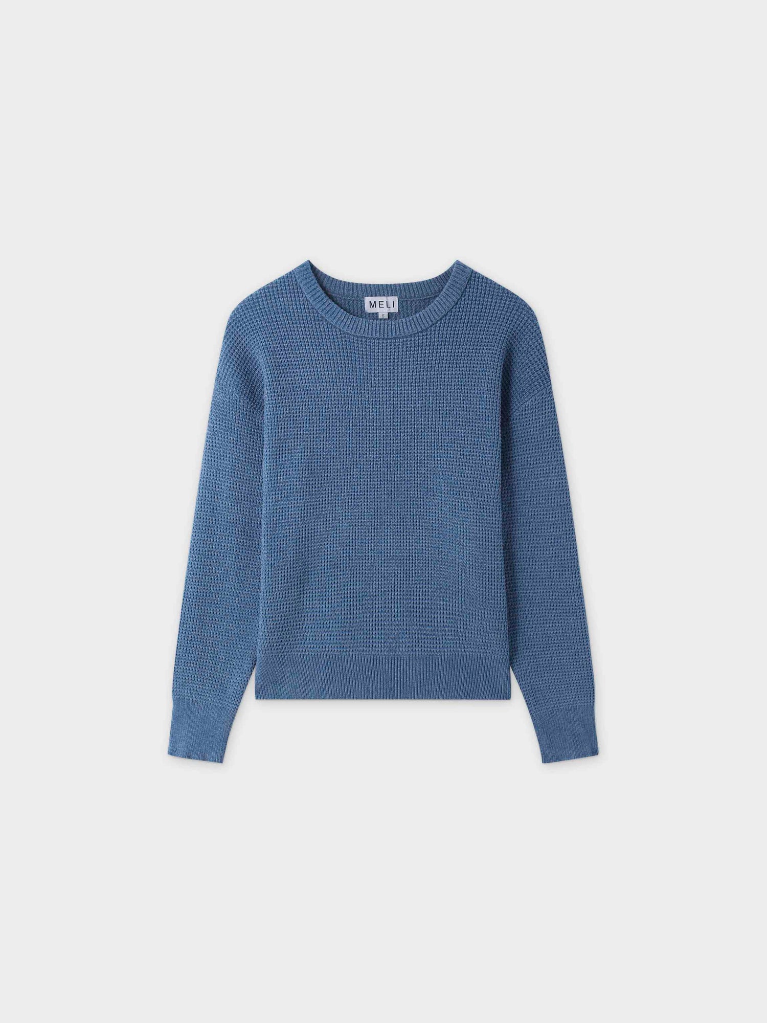 Chenille Waffle Sweater-Periwinkle