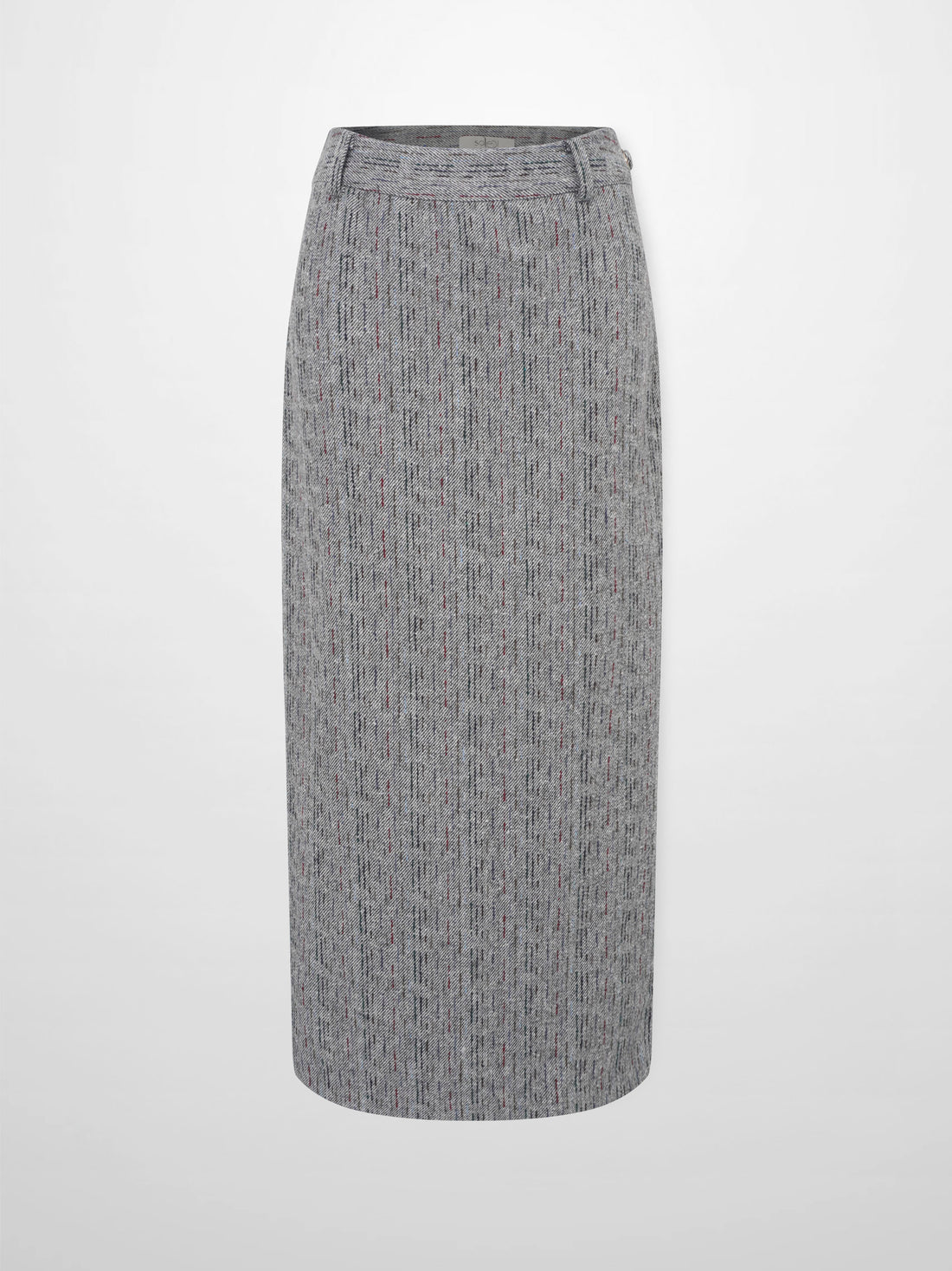 Straight Maxi Skirt - Grey/Colored Lines