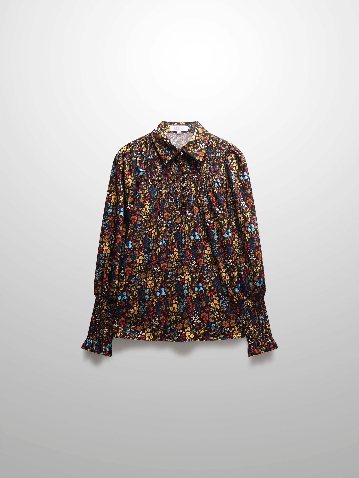 Smocked Blouse-Colored Floral