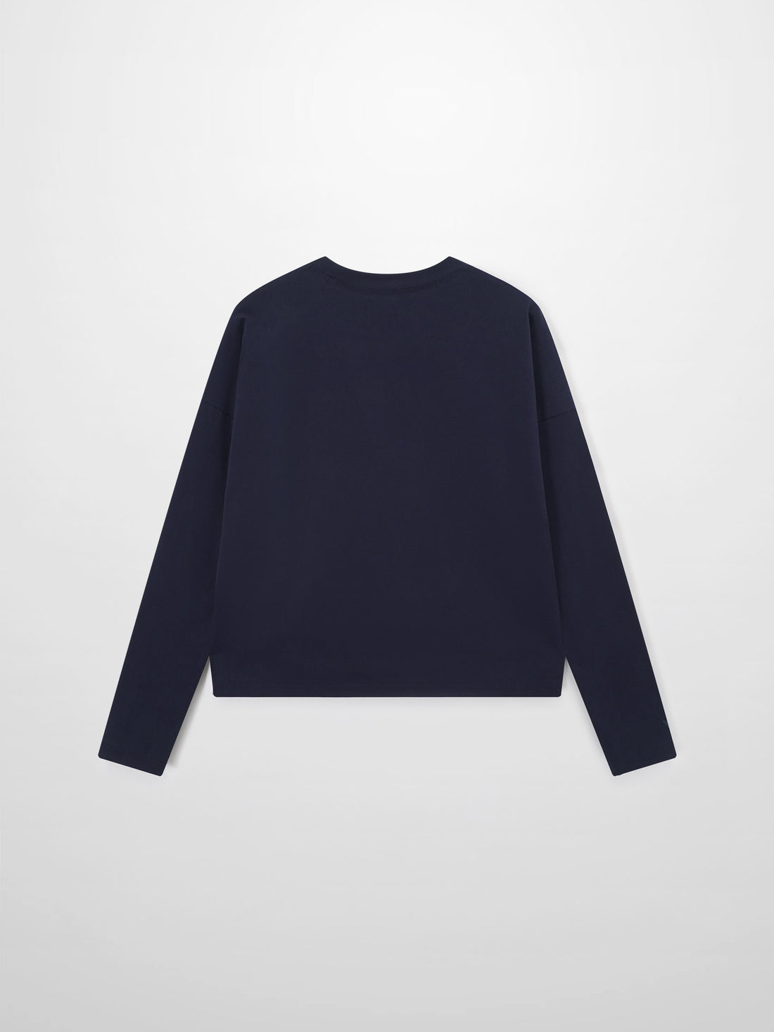 Cropped Boxy Tee-Navy