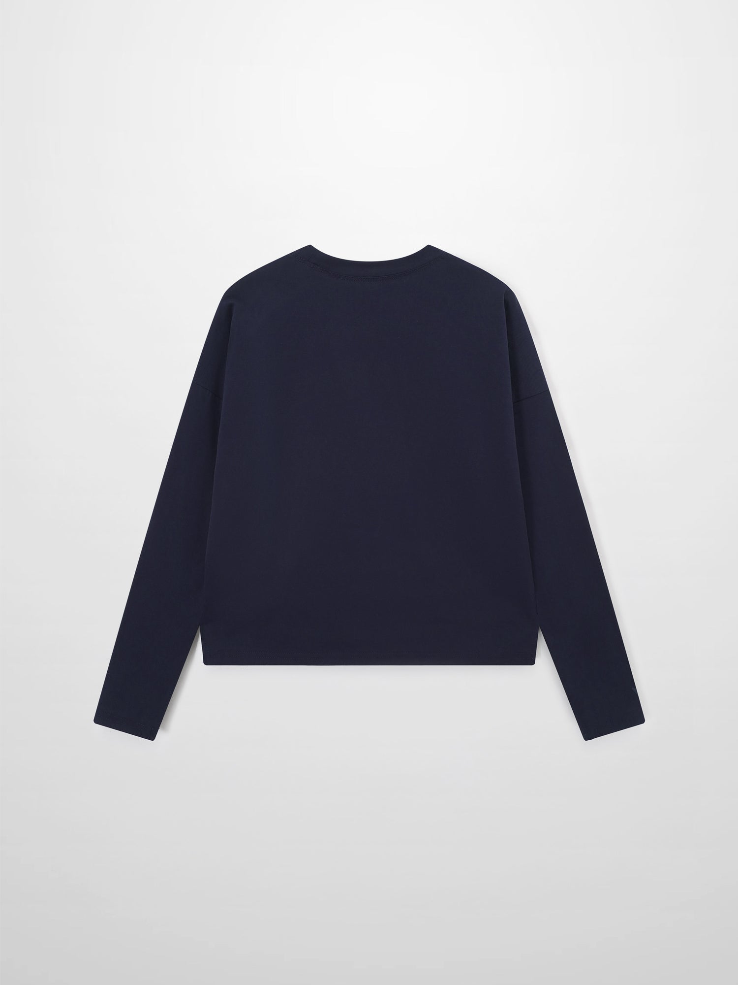 Cropped Boxy Tee-Navy