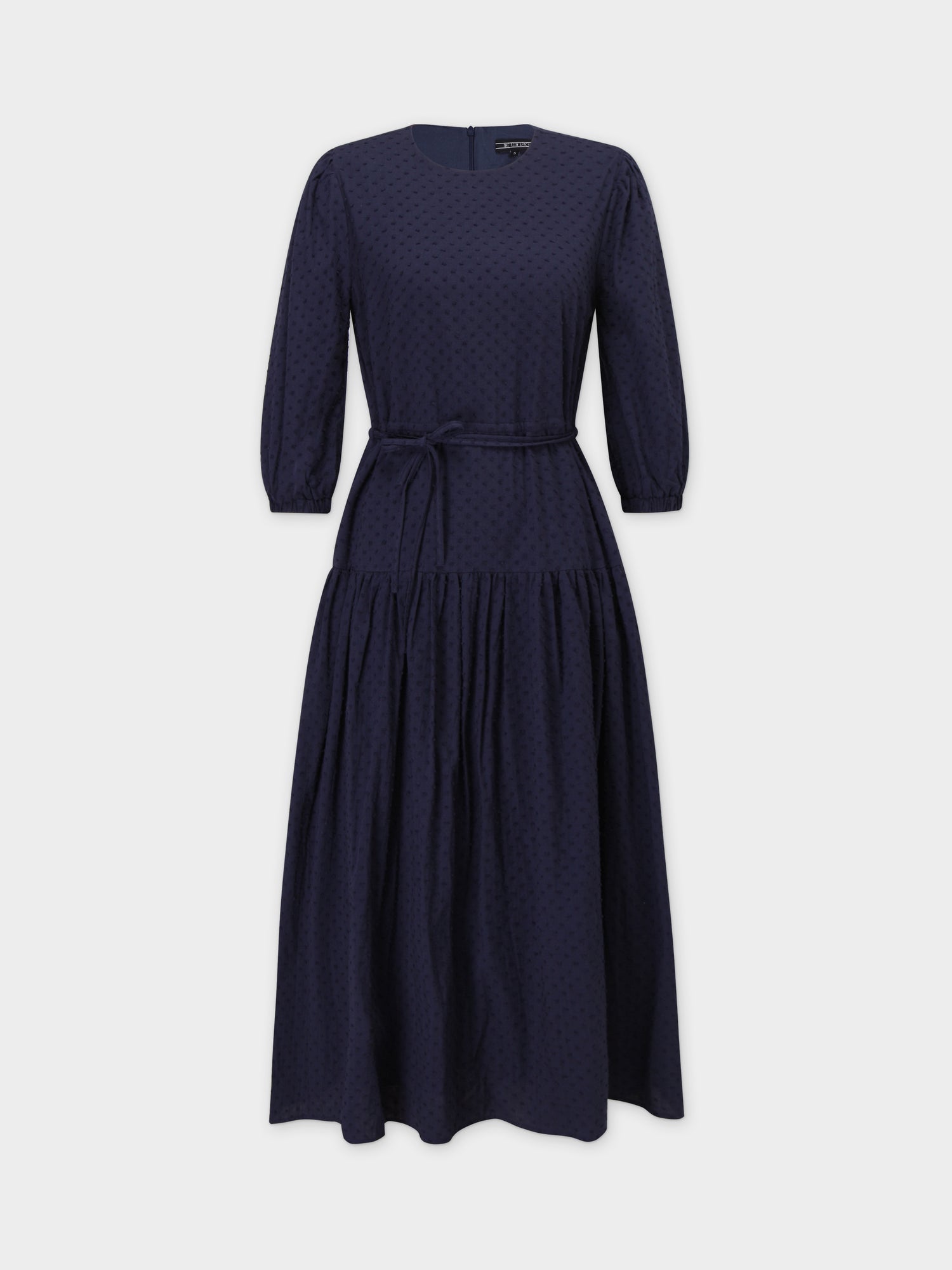 Side Pull Dress-Navy