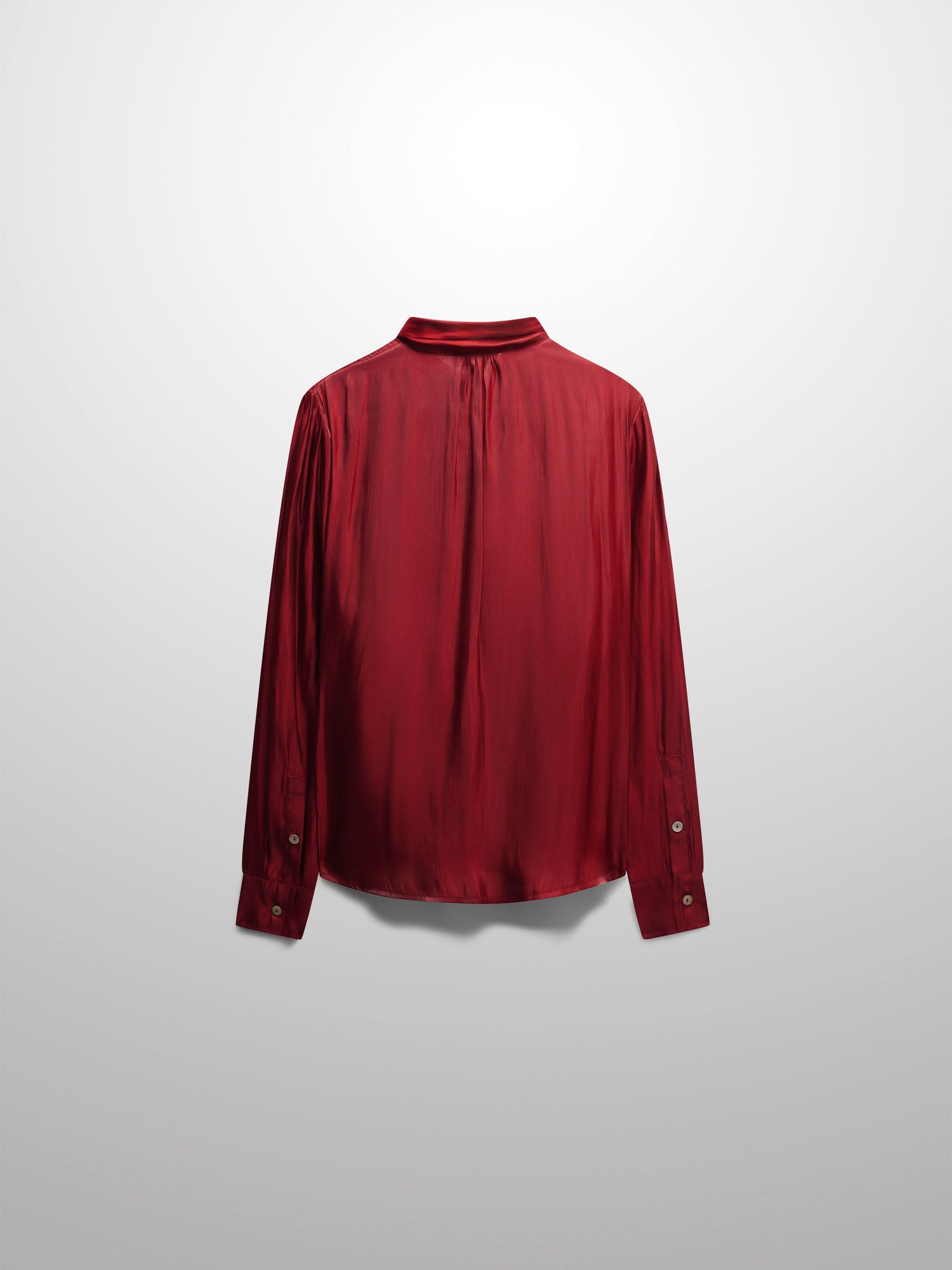 Shimmer Tie Blouse-Burgundy