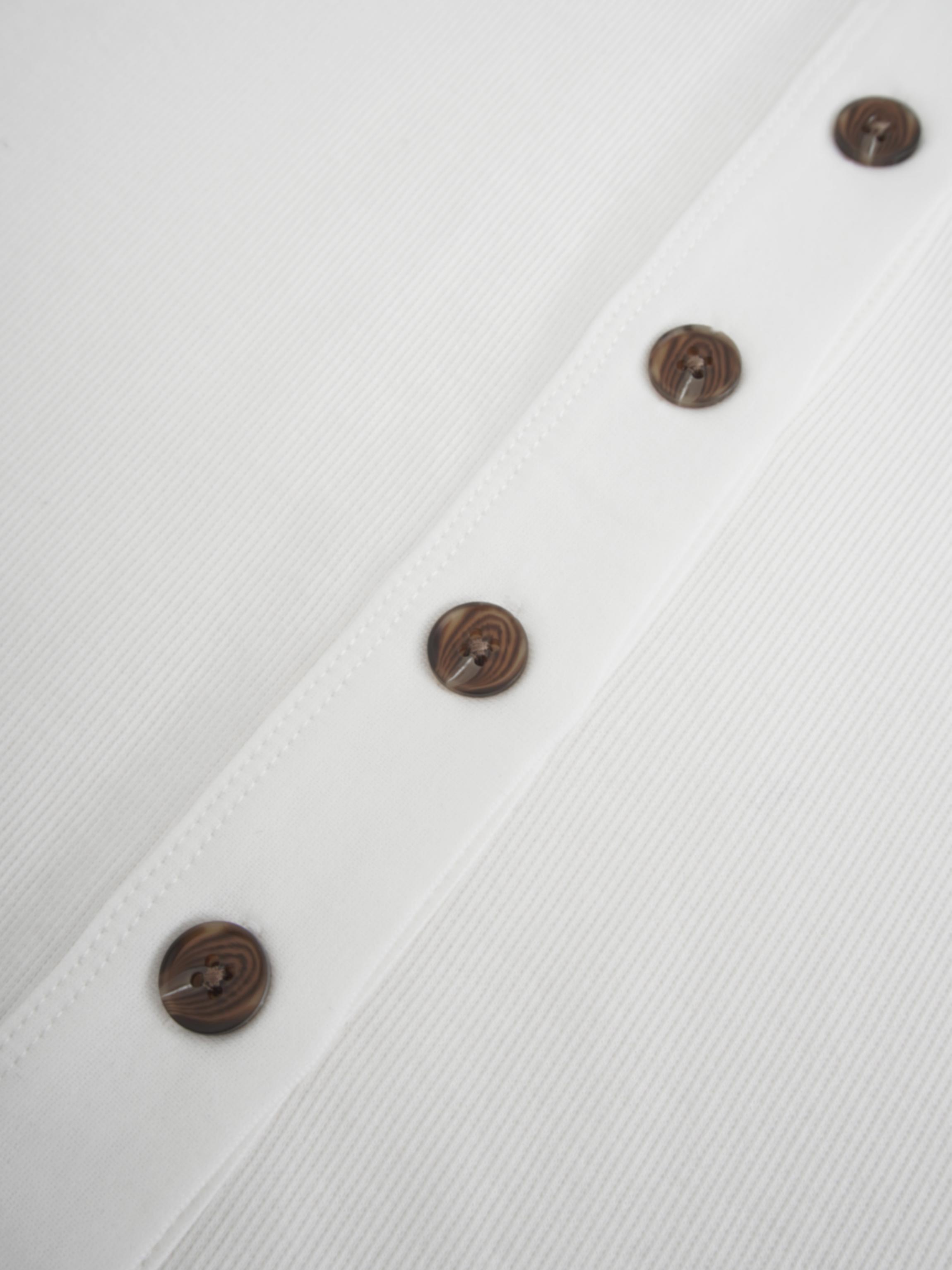Ribbed Button Down Shirt-White