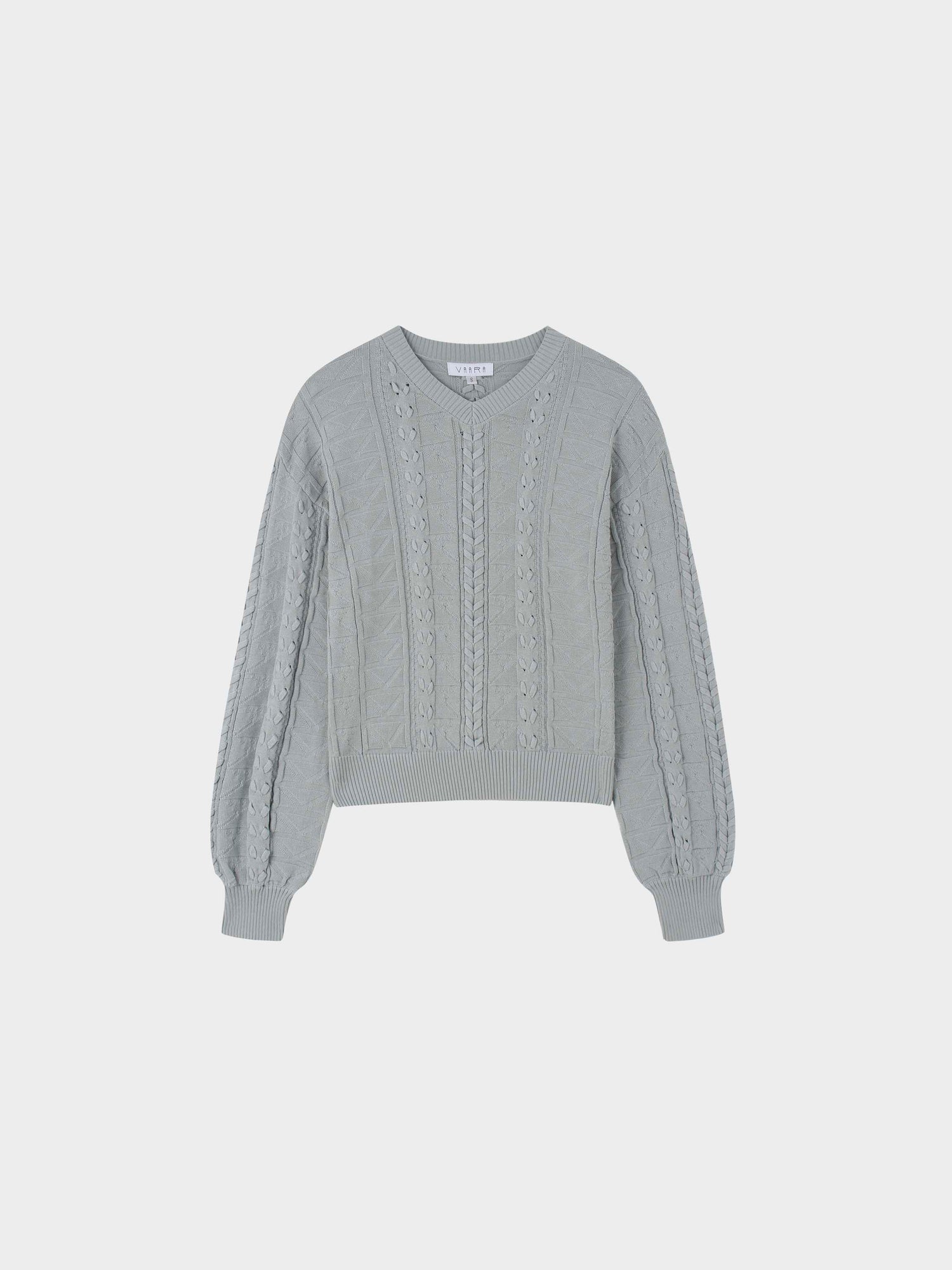 Cross Stitch Sweater-Slate Blue