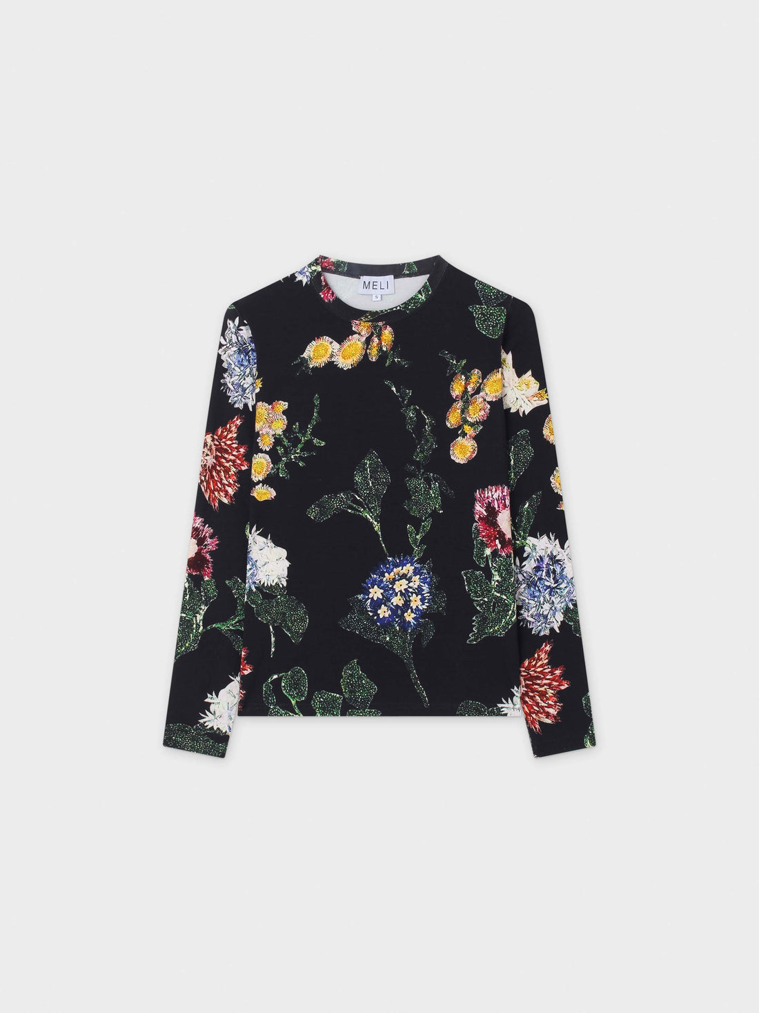 Printed Modal Tee-Oscar Floral Black