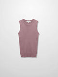 Lurex Sleeveless Sweater-Mauve