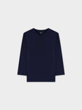 RIBBED HIGH V 3Q-NAVY
