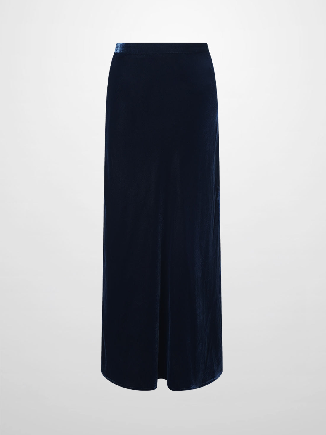 Velvet Flare Skirt-Grey/Blue