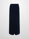 Velvet Flare Skirt-Grey/Blue