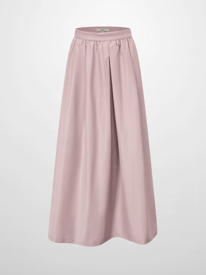 Waisted Full Taffeta Skirt-Mauve