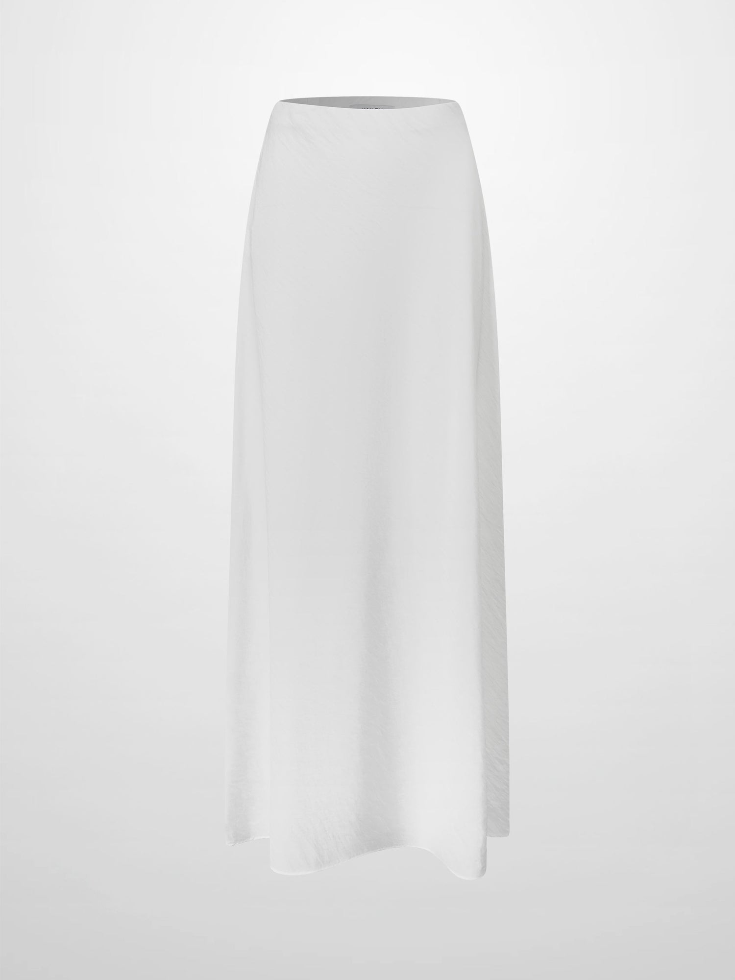 Crinkle Cotton Skirt 37"-White