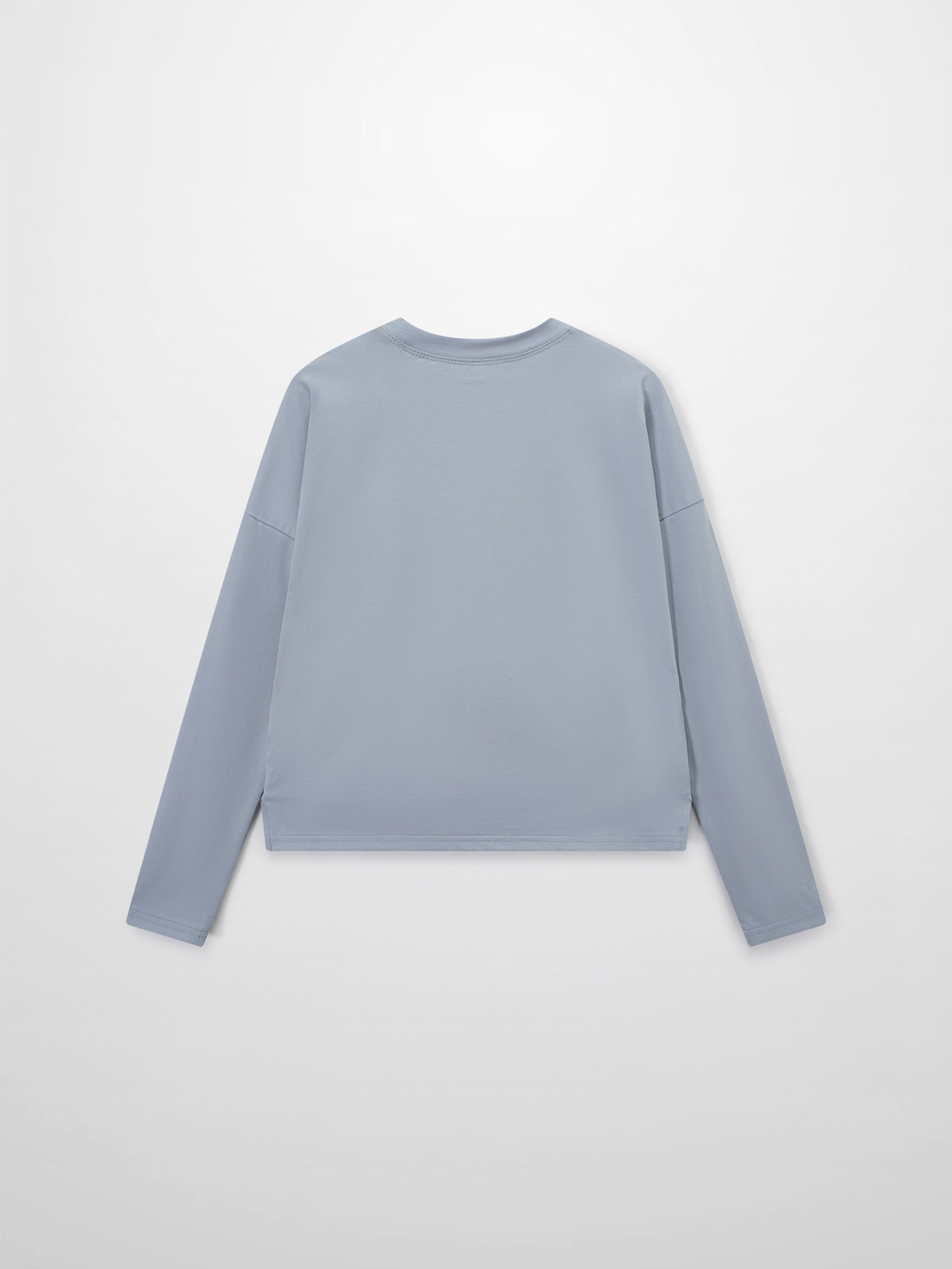 Cropped Boxy Tee-Light Blue