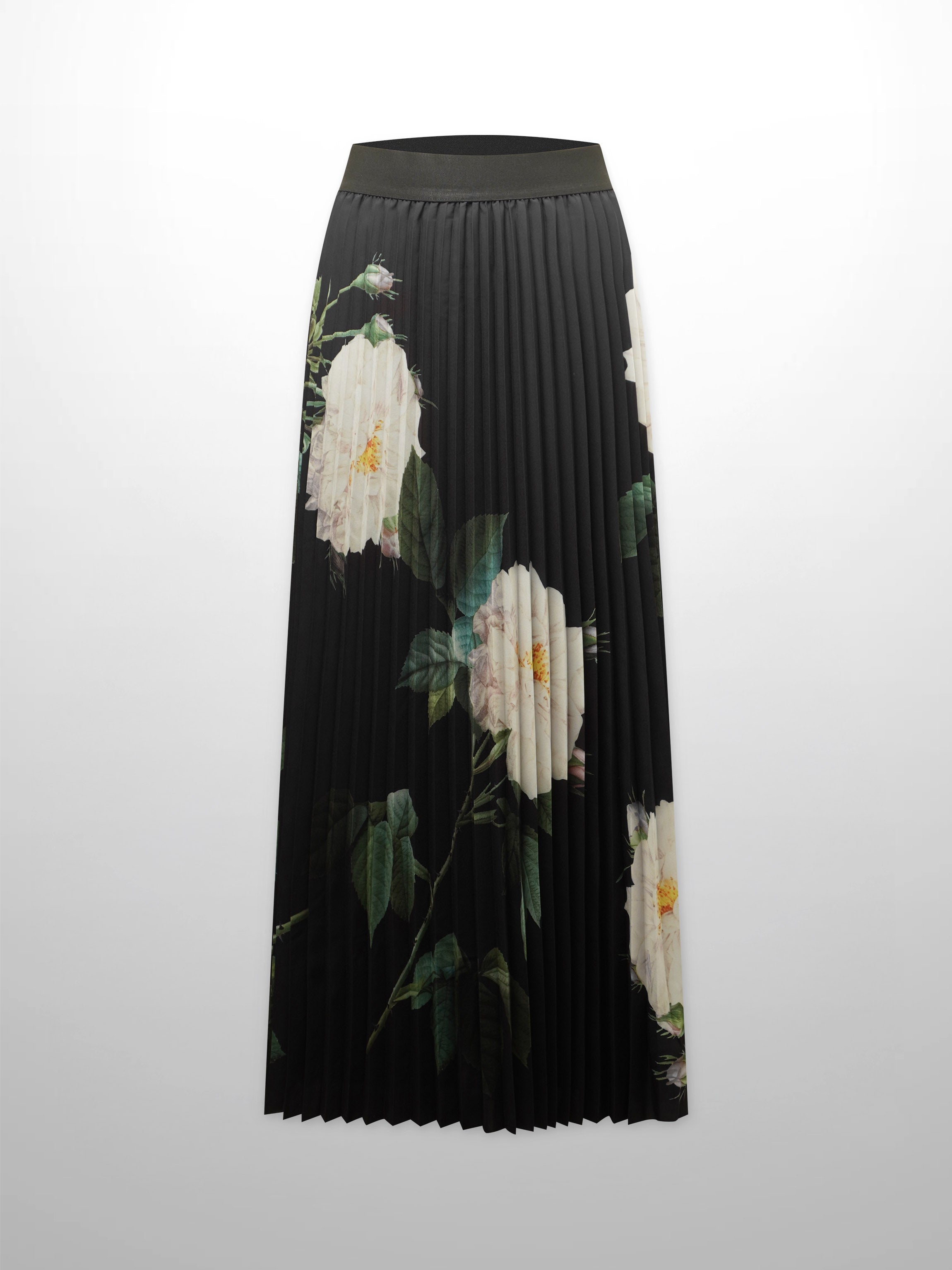 Pleated Printed Skirt-Oversized Floral