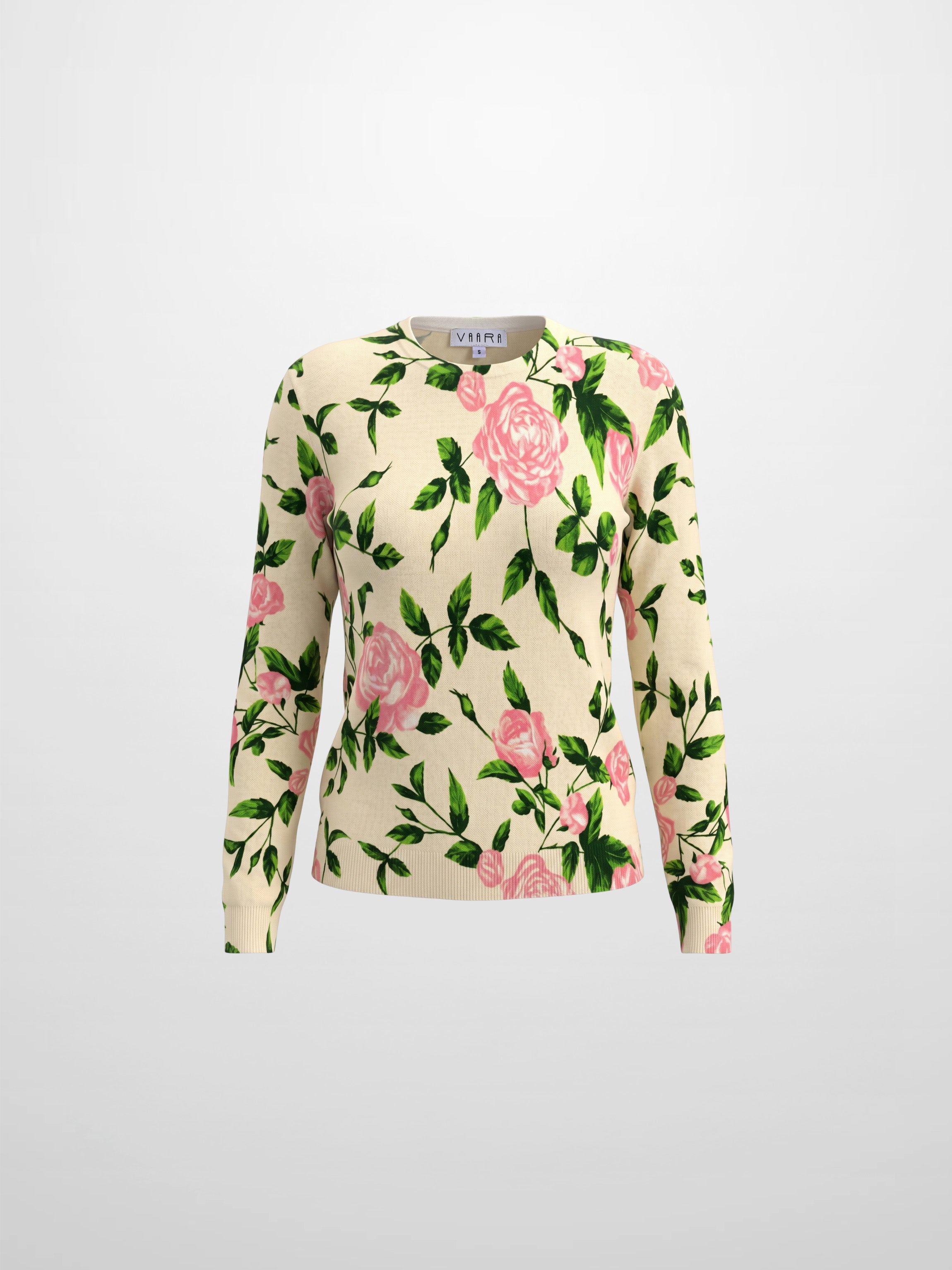 Printed Sweater-Cream Pop Floral
