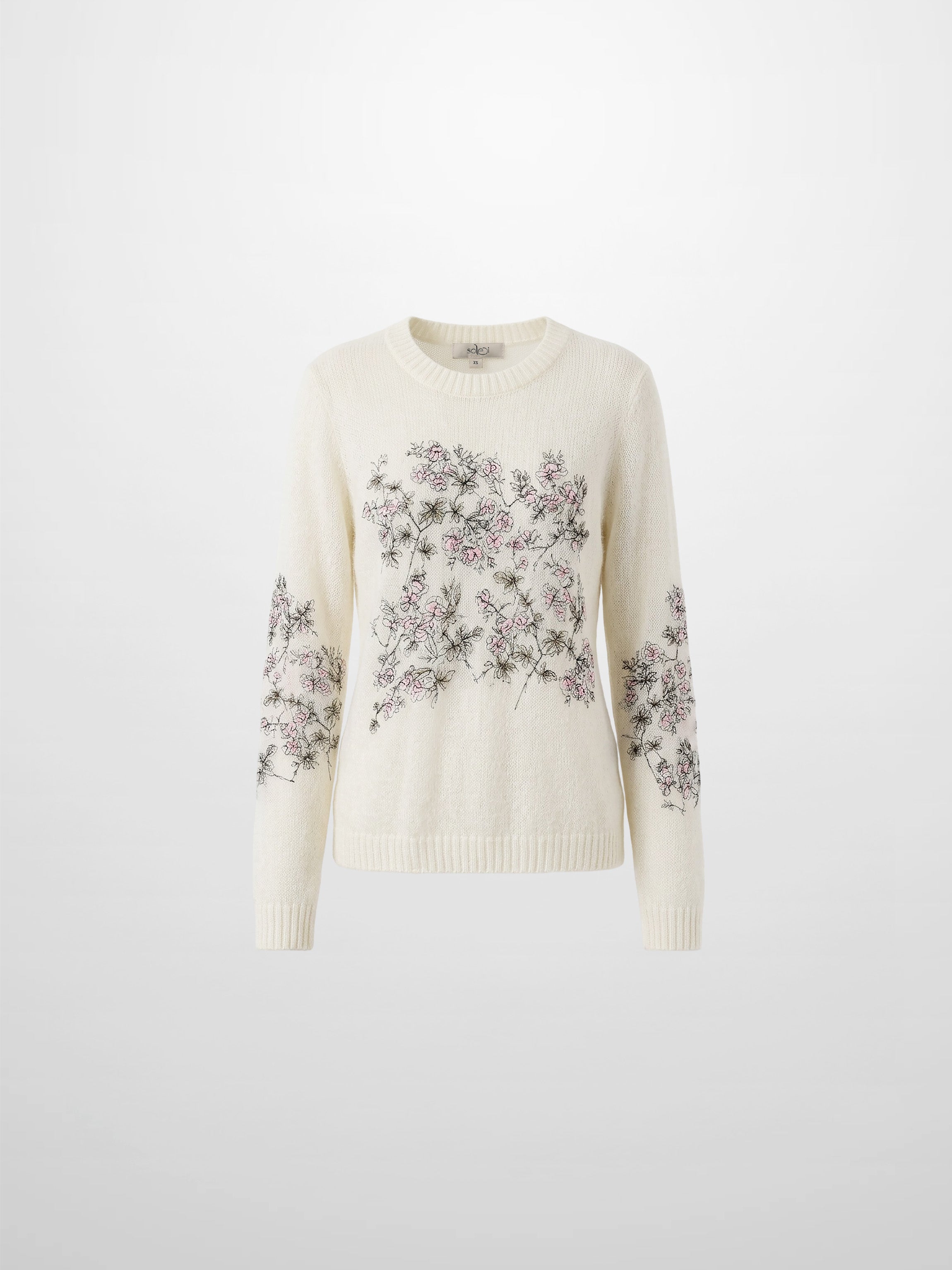 Floral Motif Sweater - Soft Floral