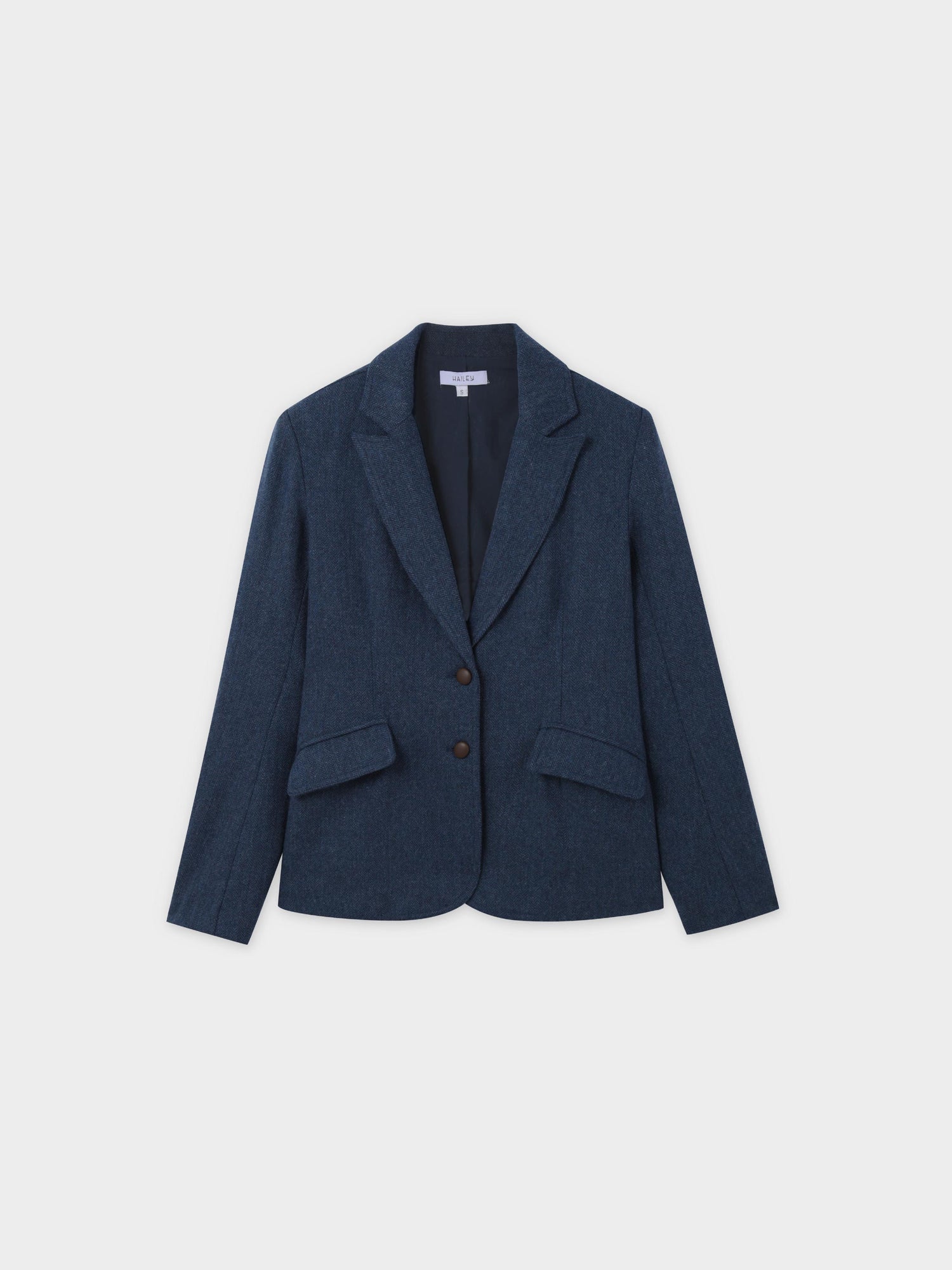 Fitted Blazer-Denim Blue