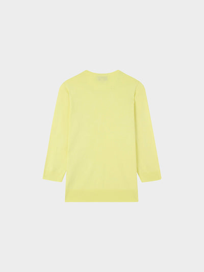 Basic Crew Sweater 3Q-Yellow