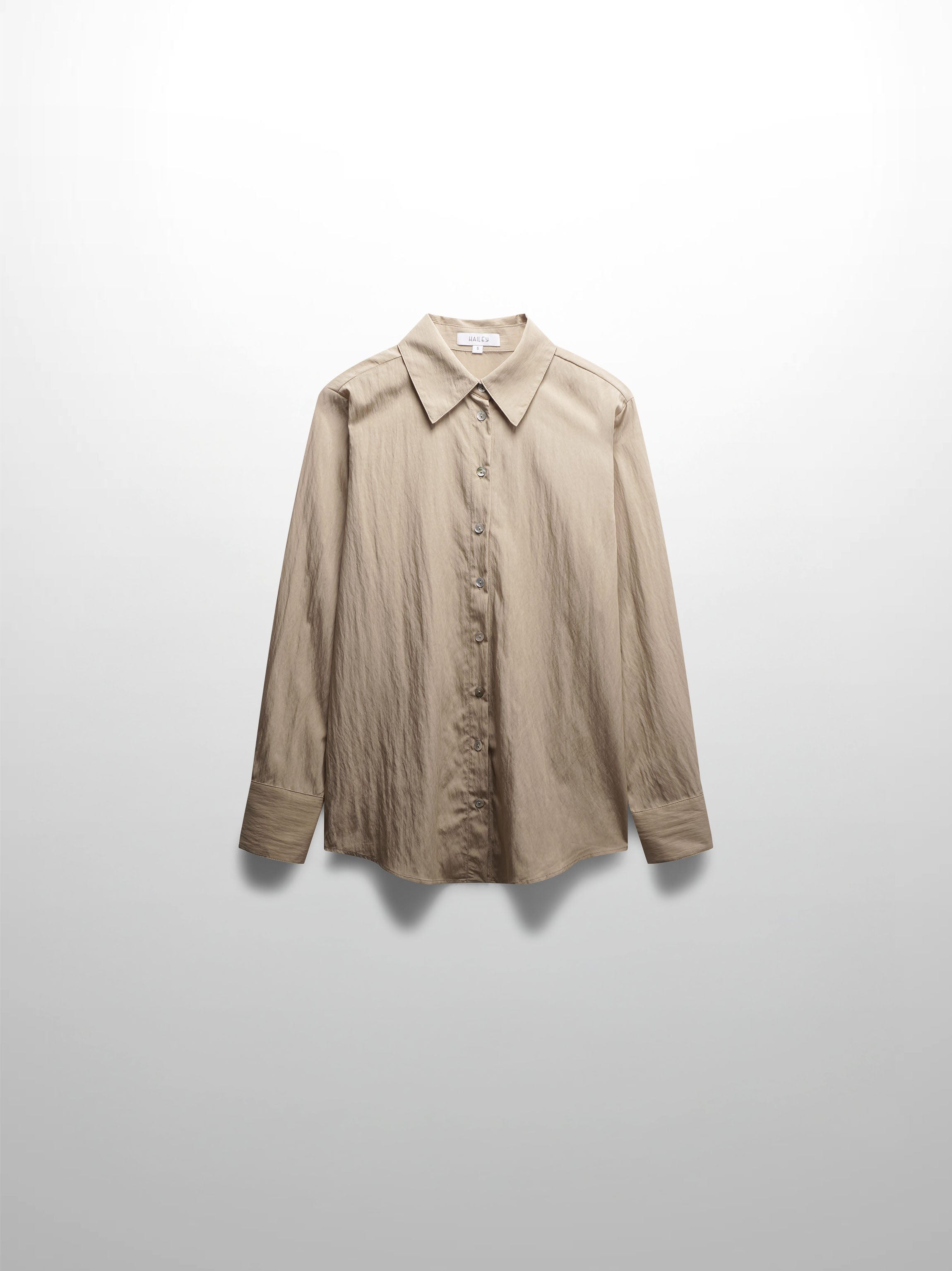 Crinkle Blouse-Tan