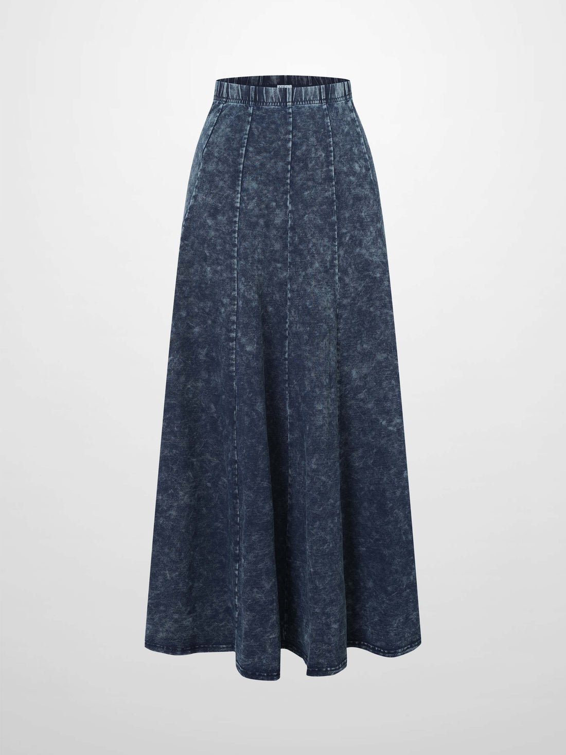 Paneled Flare Skirt 37&quot;-Blue Wash