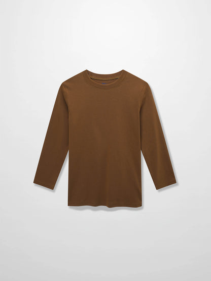 CLASSIC TEE 3Q-BROWN
