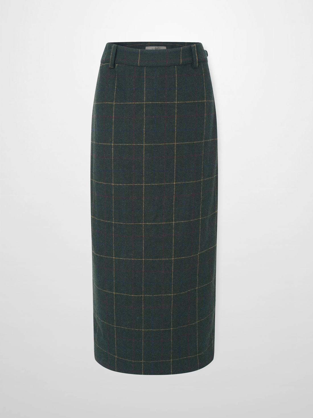 Straight Maxi Skirt - Green Plaid