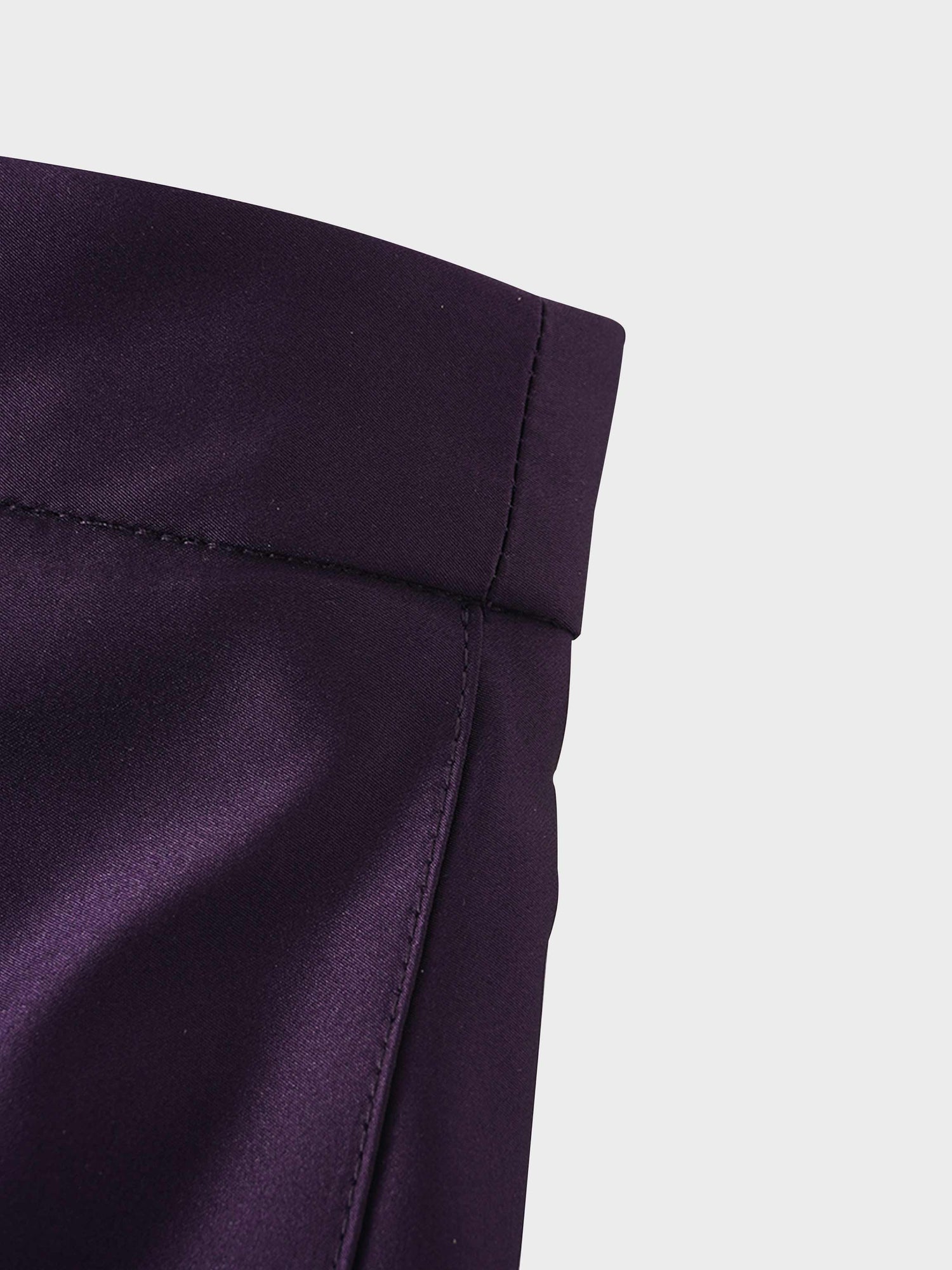Lux Satin Pleated Skirt 26&quot;-Wine