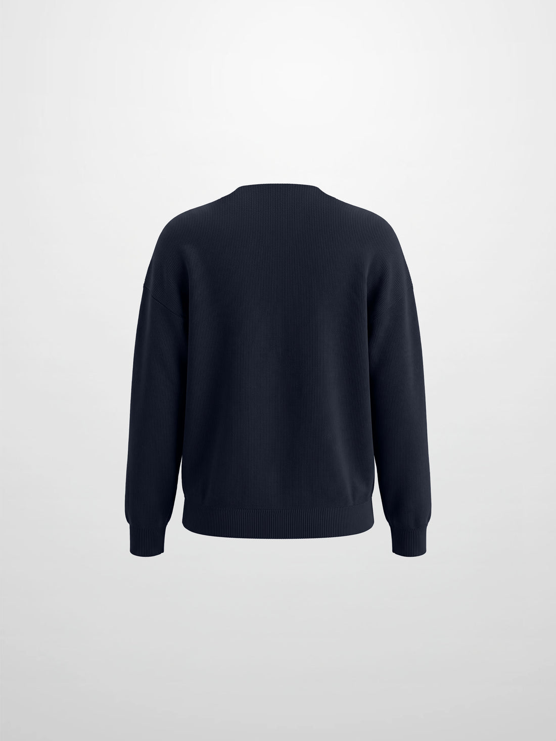 Thin Knit Center Cable Sweater - Navy