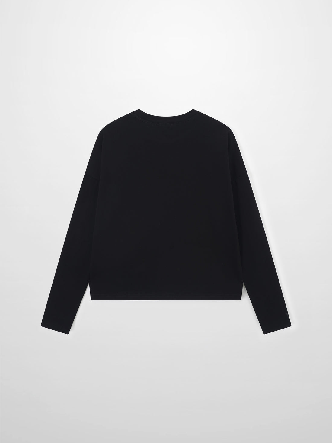 Cropped Boxy Tee-Black