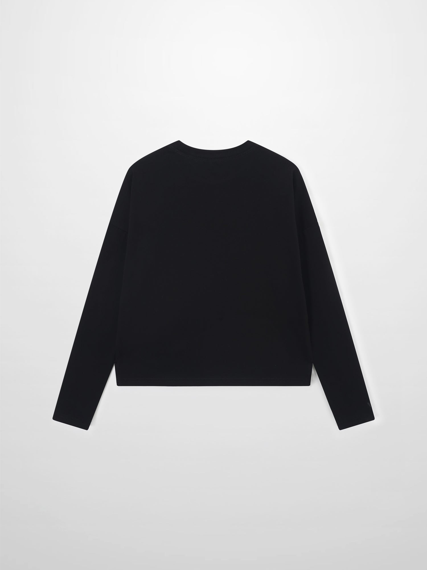 Cropped Boxy Tee-Black