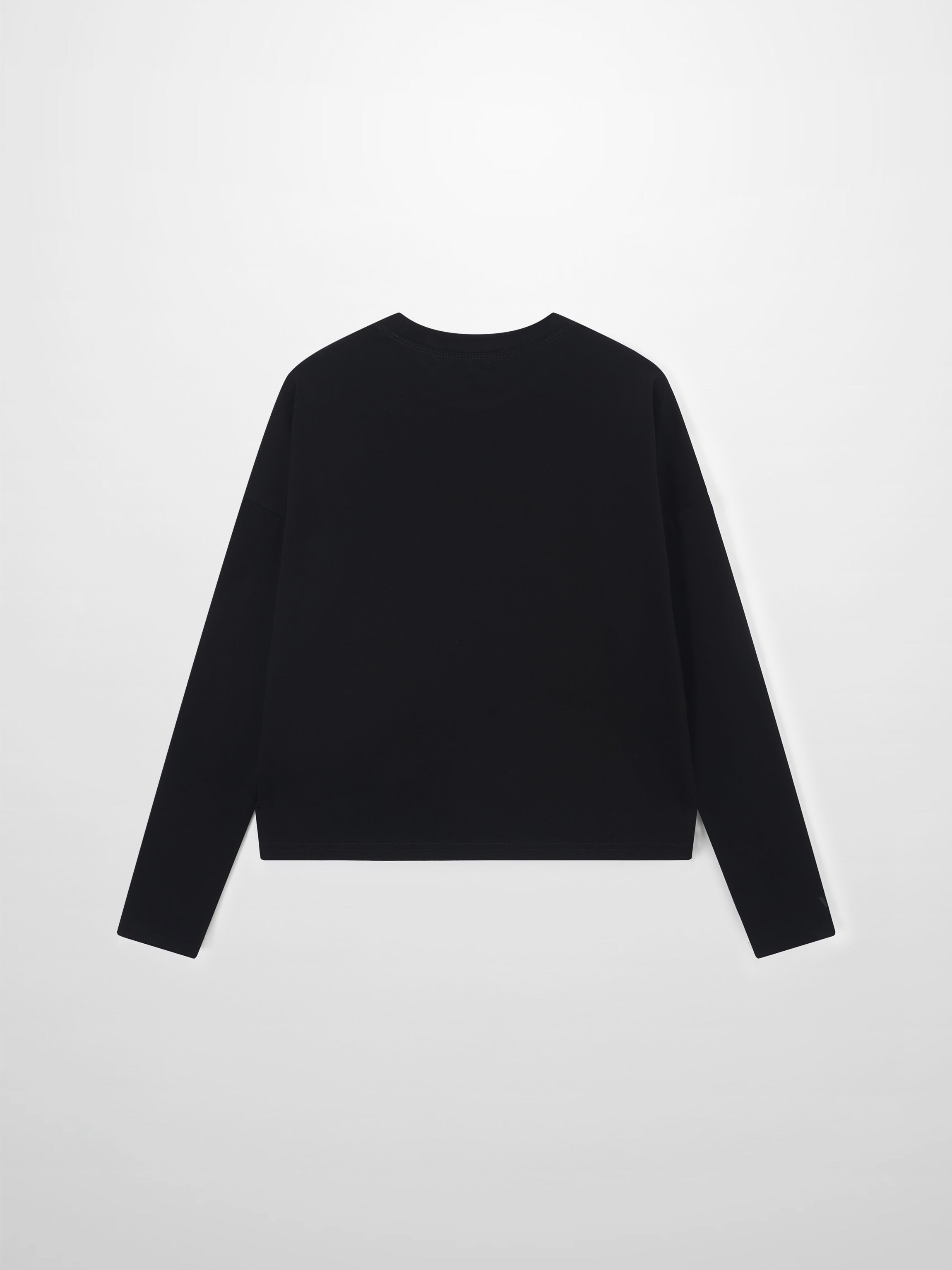 Cropped Boxy Tee-Black
