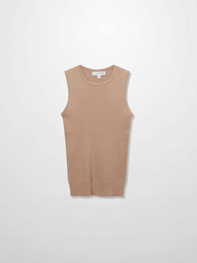 Lurex Sleeveless Sweater-Neutral