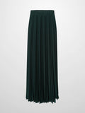 Mix Pleat Skirt-Emerald Green