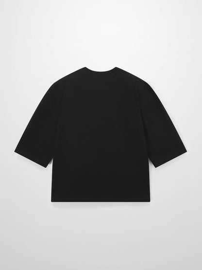 Wide Sleeve Tee-Black