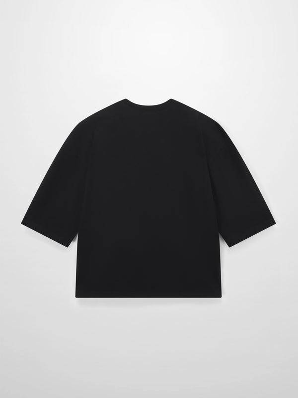 Wide Sleeve Tee-Black