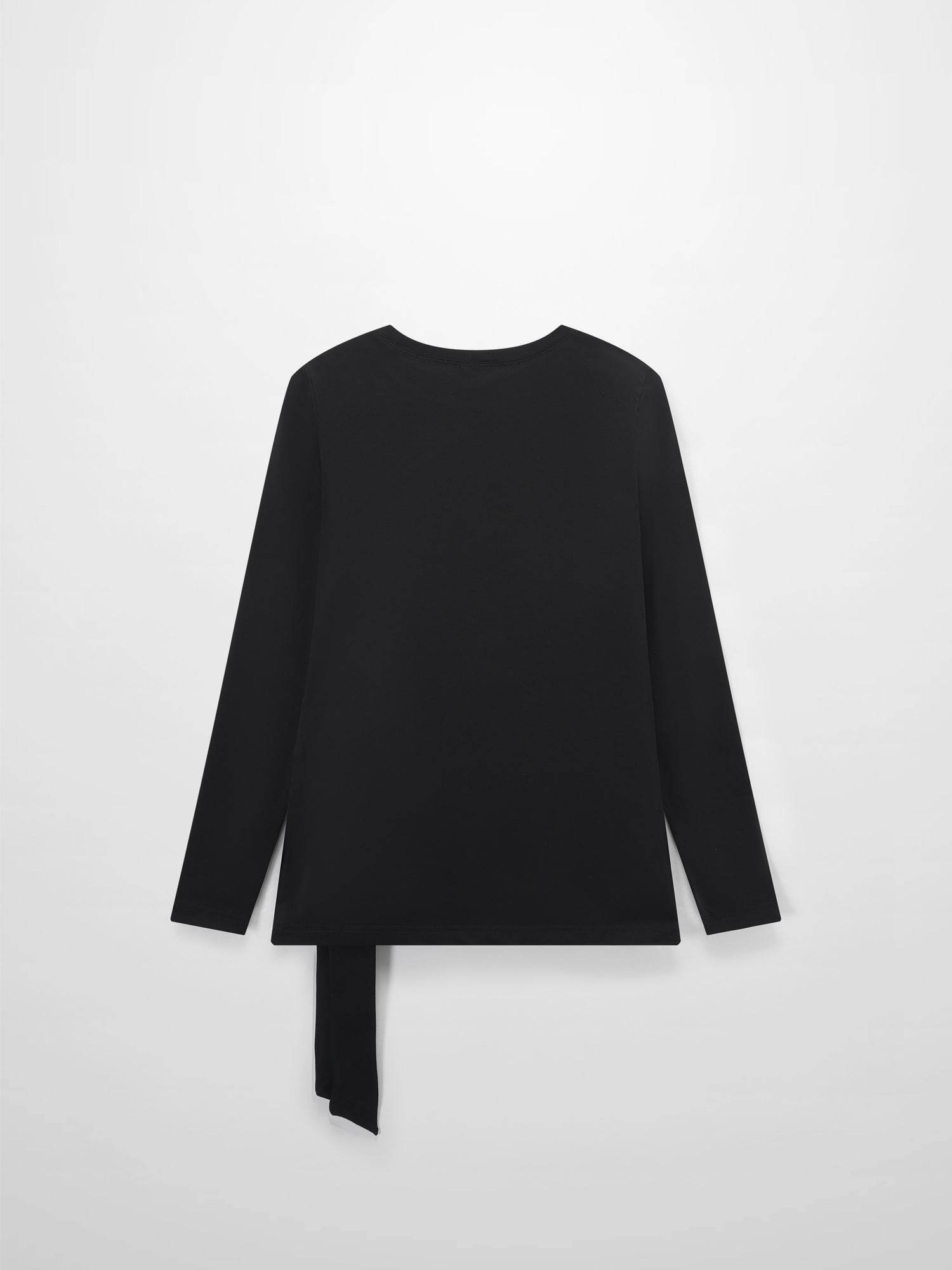 Side Tie T-Shirt-Black