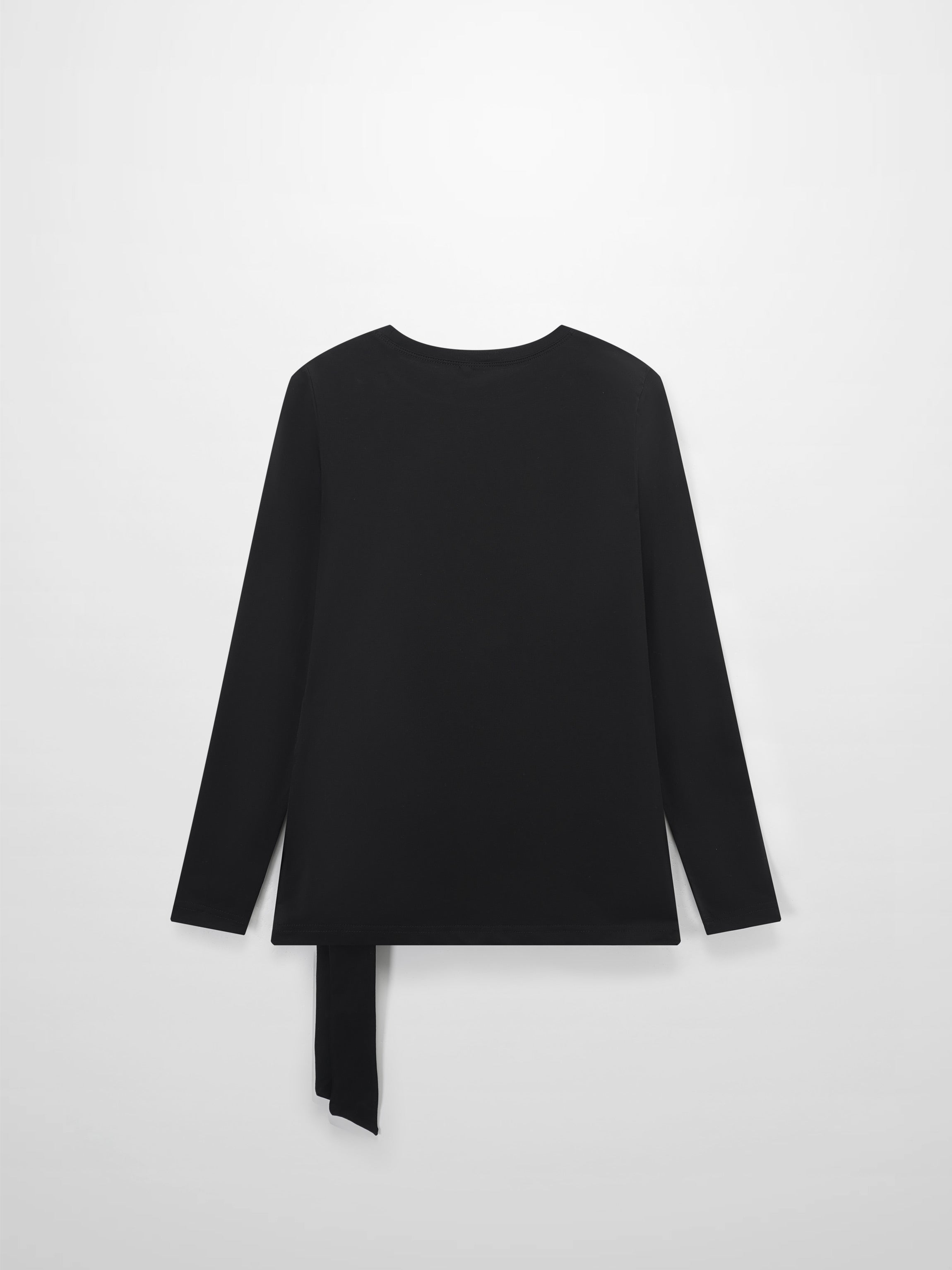 Side Tie T-Shirt-Black