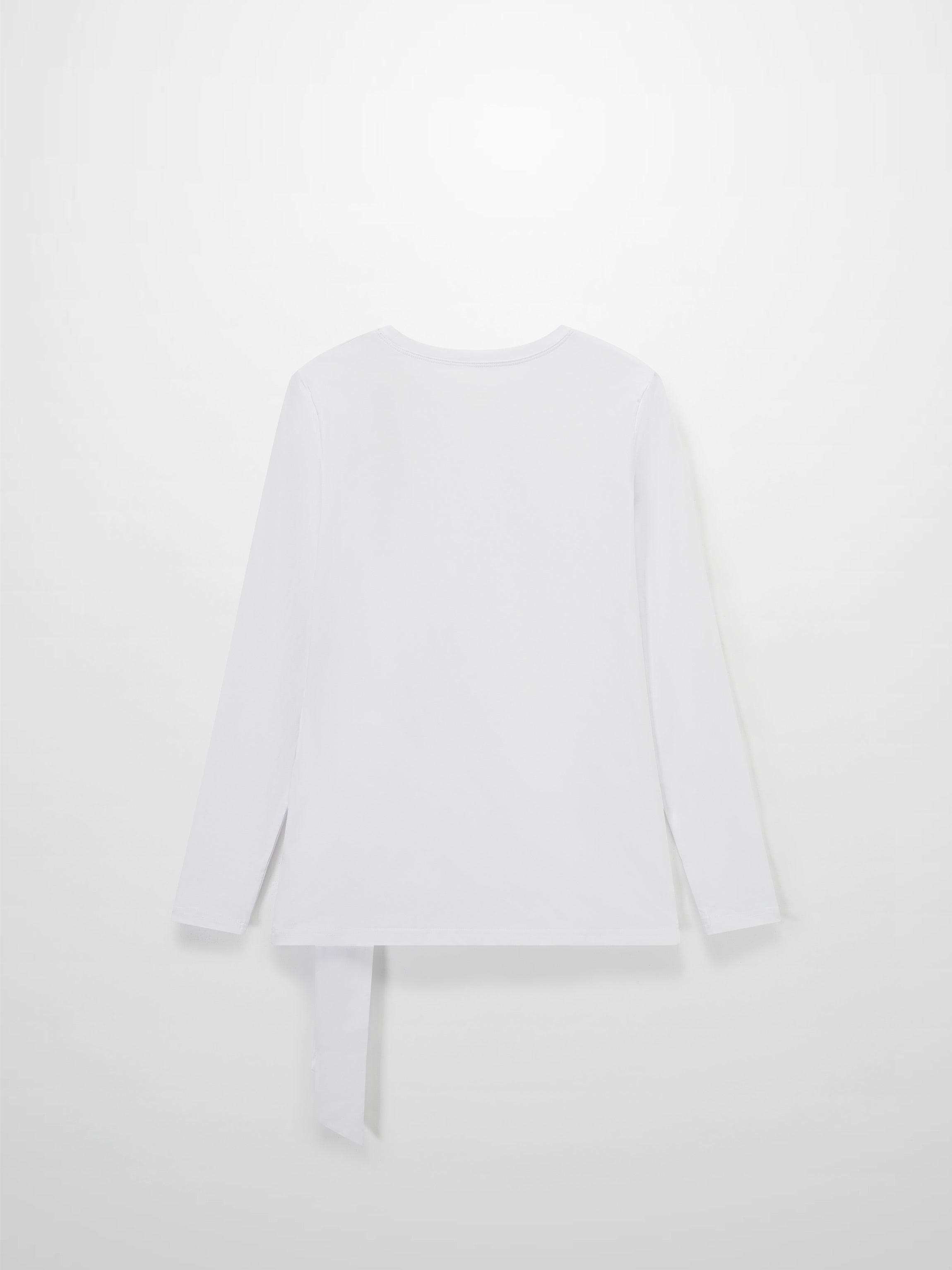 Side Tie T-Shirt-White