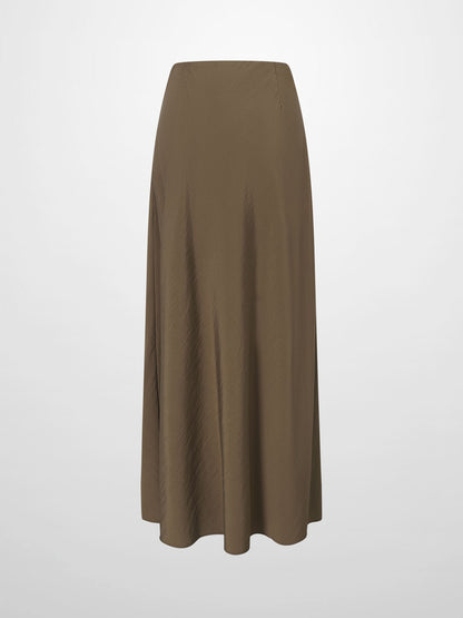 Crinkle  Skirt 37"-Brown