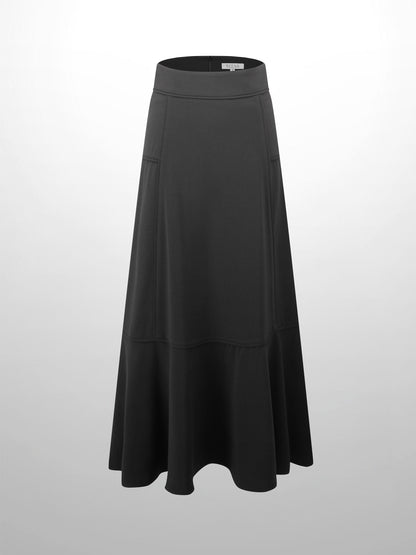 Bottom Flare Skirt-Black