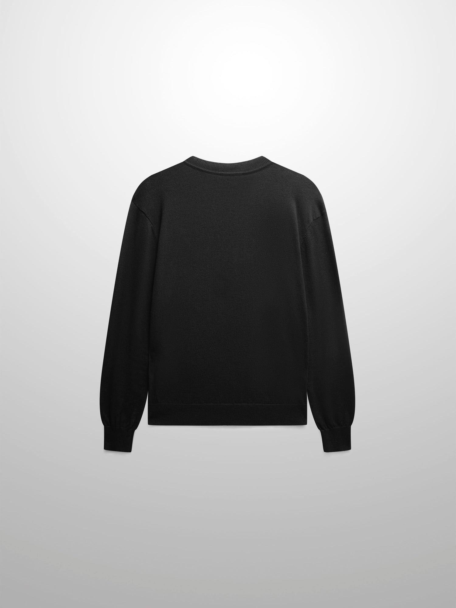 High V Lightweight Sweater-Black