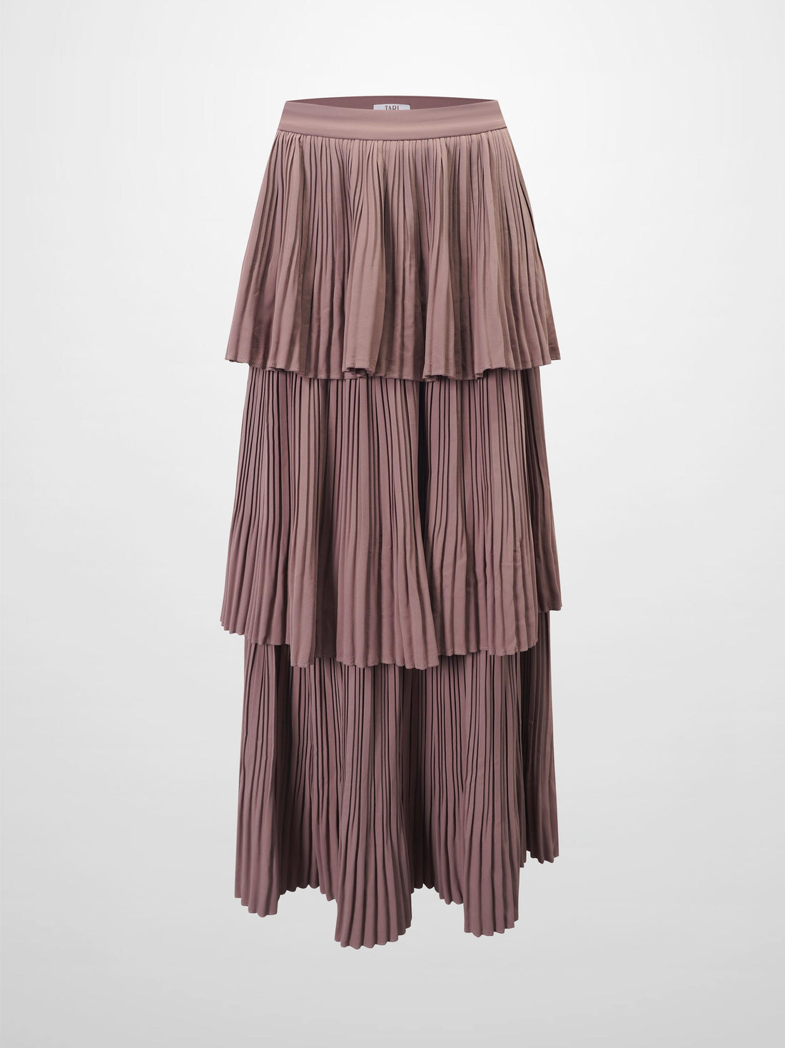 Pleated Layer Skirt 37&quot;-Mocha Mousse